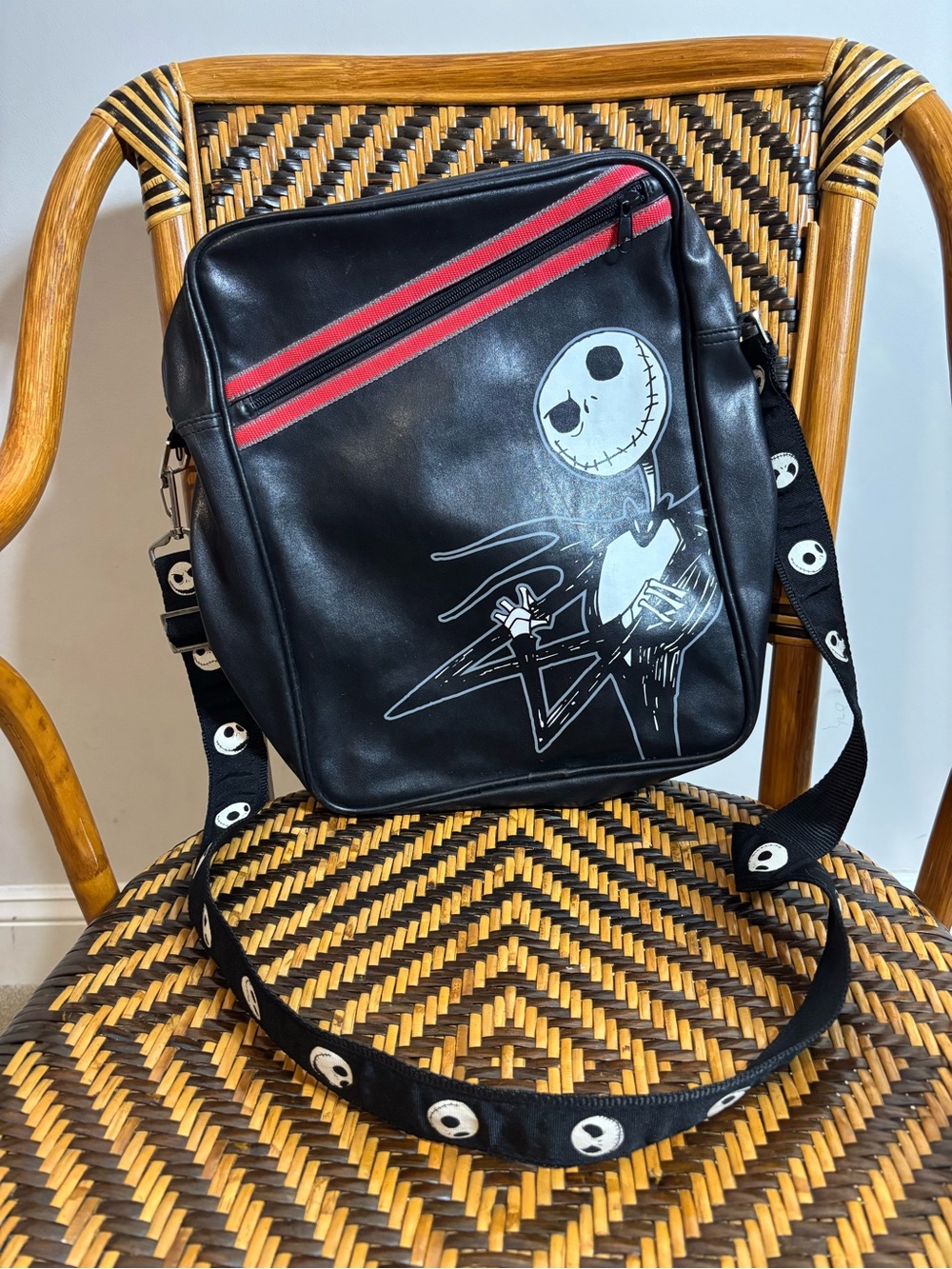 Vtg Disney Nightmare Before Christmas Black Messenger Bag